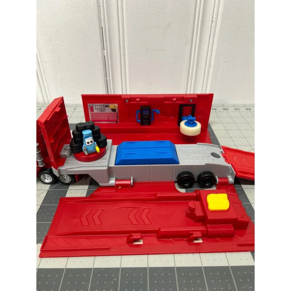 Disney Pixar Cars Mack Hauler Truck Playset Toy Transforming Rust-eze Racing